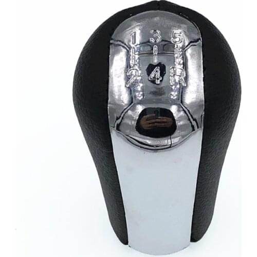 Free Shipping PU Leather Chromed 5 Speed MT Gear Shift Knob For TOYOTA Corolla Verso RAV4 Yaris 92-09
