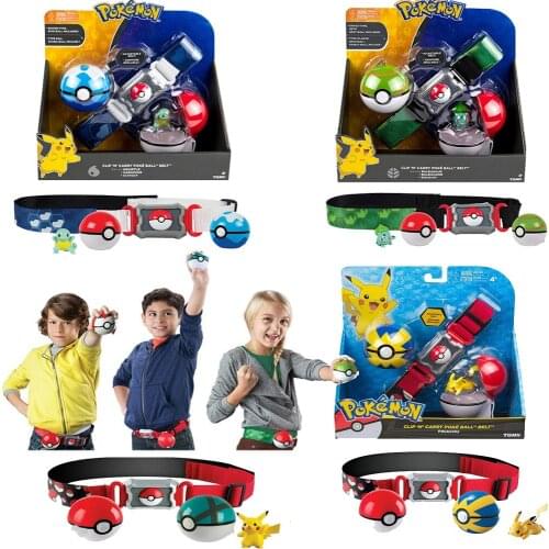 TAKARA TOMY 2019 Genuine US Version Pokemon Master Elf Ball Belt Set Telescopic Toys Christmas Gift