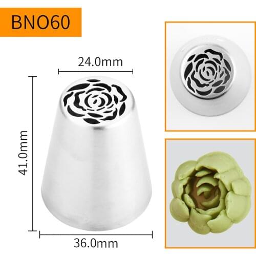 20pcs/lot)Free Shipping New FDA High Quality Stainless Steel Cake Decoration Large Russian Flower Icing Nozzle #BNO60