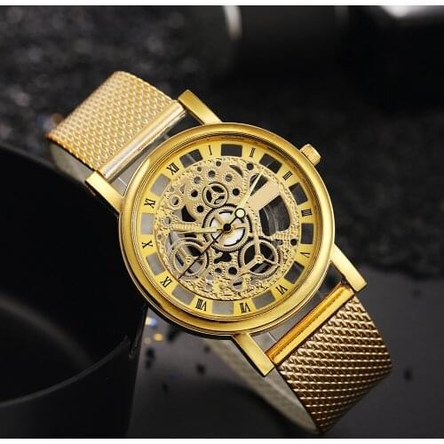 2021 Popular Watch Top Grade Business Leisure Personality Fashion Non Mechanical Watch Perspective Hollow Quartz Mens Watch