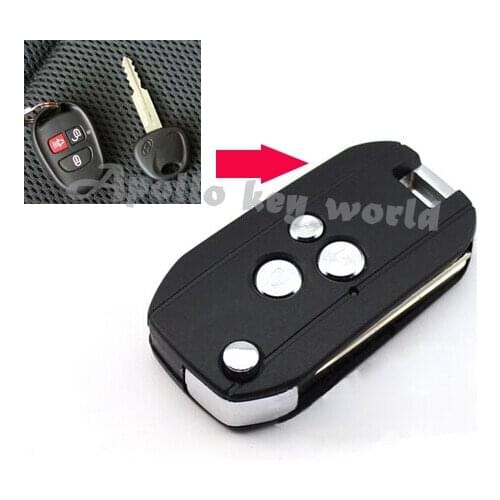 3 Buttons Modified Flip Remote Key Shell Case For Hyundai Genesis Coupe Fob Key Cover
