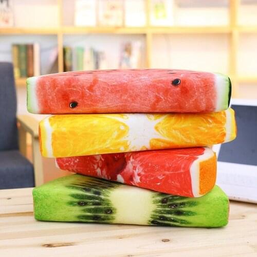About 39cm 3d simulation plush Watermelon Oranges Grapefruit lifelike stuffed soft cushion Early education christmas gift