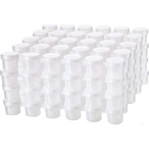 50 Strips Empty Paint Pots 5 Ml Paint Pots Strips Storage Containers Painting Arts Crafts Supplies, 300 Pots In Total