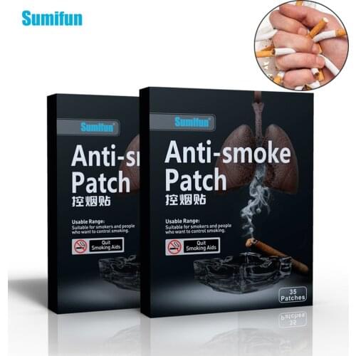 Sumifun 70Pcs/2Boxes Anti Smoke Patch Quit Smoking Natural Herbal Chinese Formula Smoking Cessation Cream Medical Plaster D0583