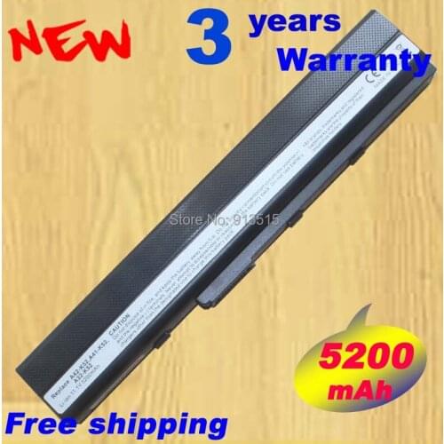5200mAh 6cells laptop battery for ASUS K42 K52 A52 A52F A52J A31-K52 A42JRA X52J A42DR A42J x42J K42D K62J X42F Free Shipping