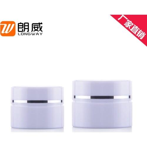 15g/30g PS White Double Cream Bottle High-grade Imitation Glass Cream Box 10PCS/LOT