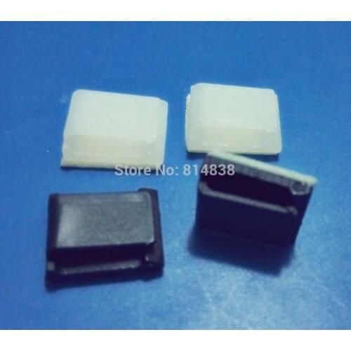 Wkooa NC1316 Black Nylon Plastic Self Adhesive Tie Mount Wire Saddle 1000 Pcs