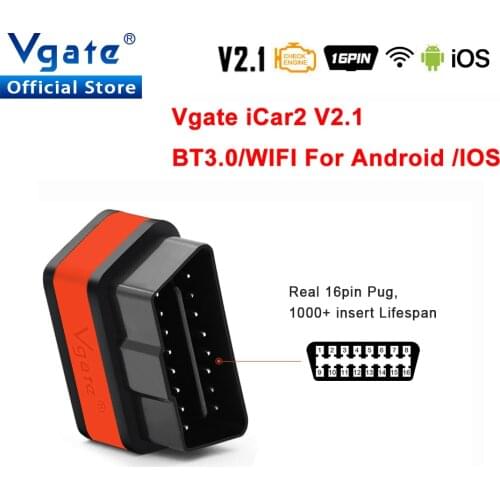Vgate iCar2 Diagnostic tool ELM327 obd2 WIFI scanner for IOS iPhone/Android/PC elm 327 V2.1 OBD2 wifi auto diagnostic tool scan