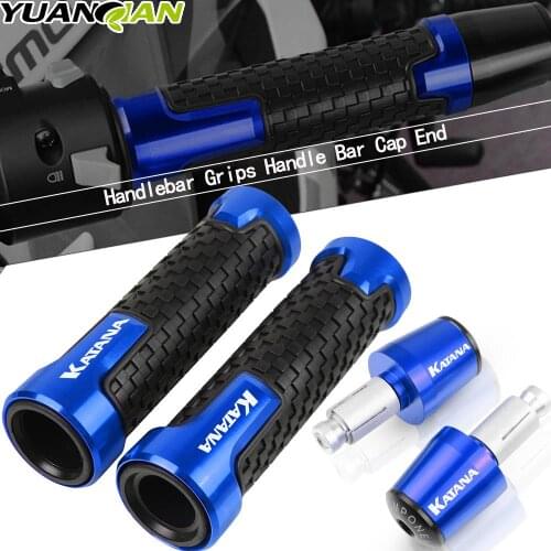 For SUZUKI KATANA GSX600F GSX750F GSX 600 750 F 1989-2007 7/8'' 22mm Motorcycle handlebar grips ends rubber handle bar grip end