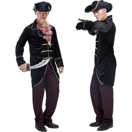 Movie Cosplay Pirate Costume Caribbean Pirate Cosplays Costume for Adult Captain Jack Costume Halloween Costume Ball