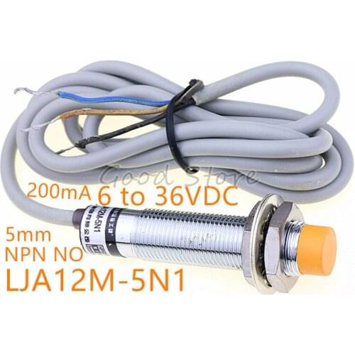 1PCS LJA12M-5N1 three wire 200mA 6 to 36V DC NPN NO M12 Proximity switch