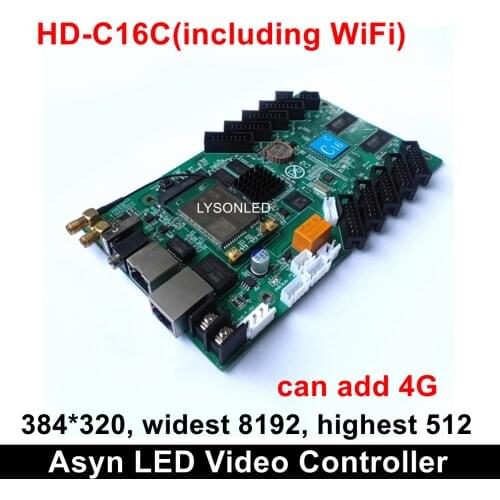 Huidu HD-C15C Asynchronization Full Color LED Video Card ,Can add wireless WIFI/3G/4G modular( HD-C15/C35/A3/HD-T901 on Sale)