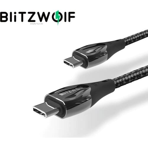 BlitzWolf BW-FC1 100W Type-C to Type-C PD Power Delivery Cable Fast Charging Data Transfer Cord Line for Samsung for iPad Pro
