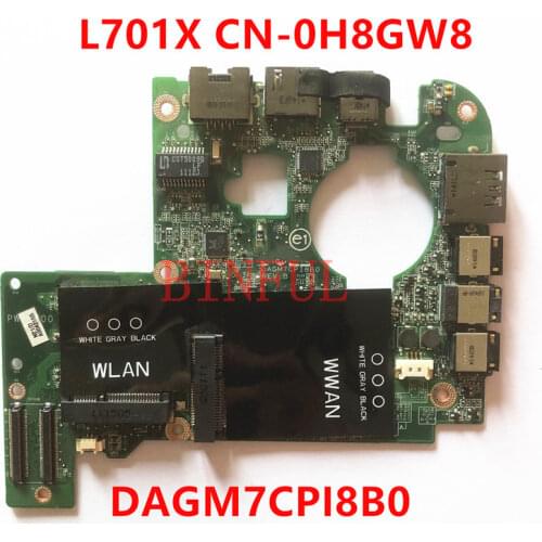 High quality For Dell XPS 17 L702X L701X USB Board HDMI Audio Board CN-0H8GW8 0H8GW8 H8GW8 DAGM7CPI8B0 100% full Tested