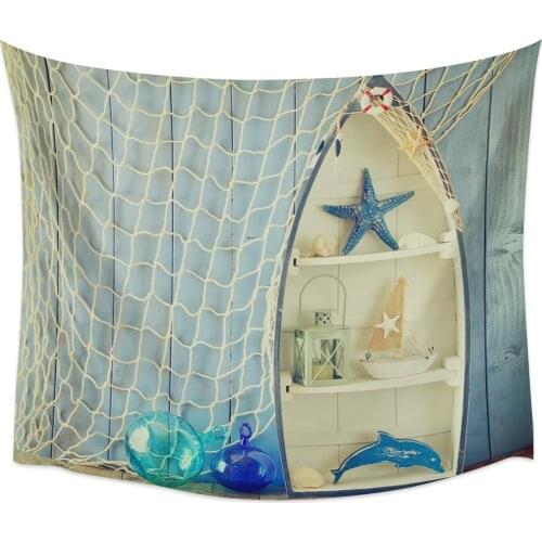 Nautical Ship Shape Shelf Wall Tapestry Home Wall Decor Tapestry Cover Beach Towel Picnic Mat Yoga Mat