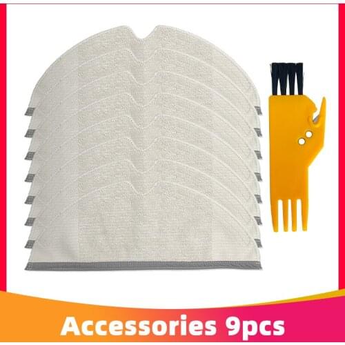 Washable Mop Cloth + Cleaning Brush Universal for Xiaomi Roborock Mi Robot 1 2 1S Vacuum Cleaner S4 S5 S6 S50 S60