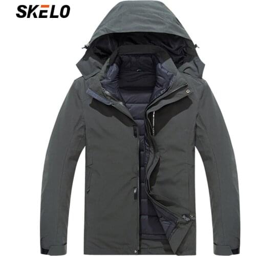 2020 Mens 3-in-1 Soft Shell Jacket Waterproof Ski Jacket Windproof Winter Snow Coat Snowboarding Jackets Raincoat Down jacket