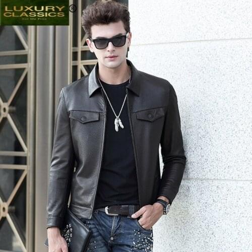 Jacket Fashion Genuine Leather Men Clothes 2021 Korean Casual Real Sheepskin Coat Male Autumn Slim Fit Coats Jackets 9901