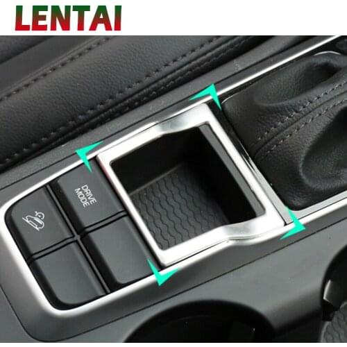 LENTAI Auto Car Styling Stainless Steel Interior Modified Hand Brake Frame Sticker For Hyundai Tucson 2015 2016 2017 Accessories