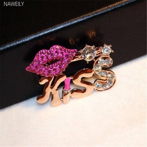 Броши губы на одежду NAWEILY China At AliExpress