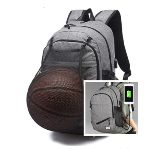 2021 New Shoulder Bag Can Hold Balls Functional Laptop USB Charging Business Travel Backpack School Bags For Teenagers fashion