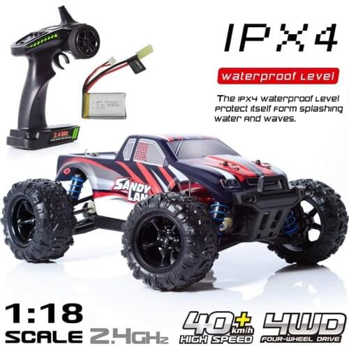 LeadingStar 9300 Remote Control Car Terrain Electric Off Road RC Truck 1:18 Scale 2.4Ghz Radio 4WD Fast 30+ MPH RC Vehicle