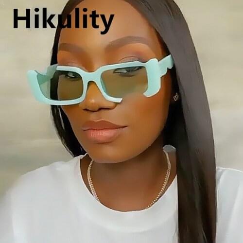 Unique Gap Small Rectangle Green Candy Color Sunglasses For Women New Brand Sexy Gradient Uv400 Sun Glasses Men Shades Pink Red
