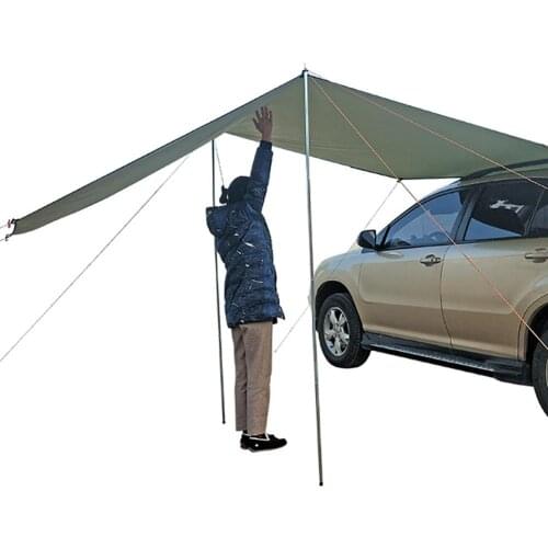 Car Awning Waterproof Car Shade Sunshade Garden Beach Umbrella Travel Camping Tent Tarp Automobile Side Rooftop Rain Canopy
