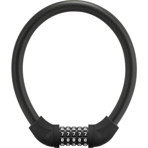 ROCKBROS 5-Digit Password Bicycle Code Lock Mountain Bike Portable Security Anti-Theft Cable Lock Steel Wire Lock