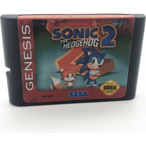 High Quality Sonic 2 16 Bit MD Game Card Sega Mega Drive & Genesis