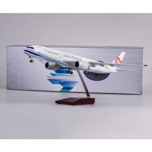1/142 Scale 47CM Airplane Airbus 350 A350 Air China Airline Model LED Light & Wheel Landing Gear Diecast Resin Plane Model Toy