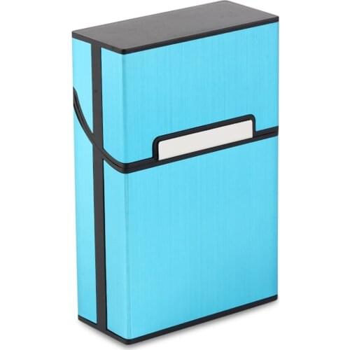 1pcs Light Aluminum Cigar Cigarette Case Tobacco Holder Pocket Box Storage Container Smoking Accessories 6 colors Dropshipping