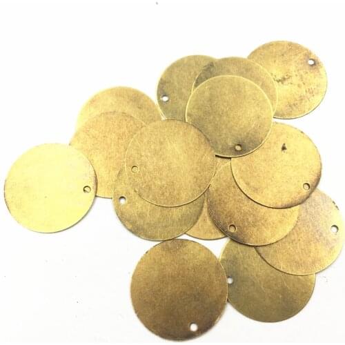 10Pcs Bronze Tone Round Alloy Blank Stamping Tags Pendants Jewelry DIY Findings Charms 20mm(6/8")
