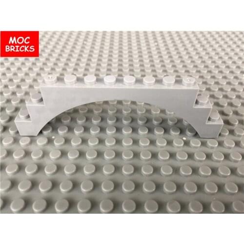 50pcs/lot MOC Bricks DIY Light gray Brick Arch 1 x 12 x 3 fit with 6108 Building Blocks toys figure Kids gifts
