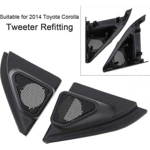 ABS Front Door Hifi System Tweeter Horns Cover Fit for Toyota Corolla 2014 Refitting Installation Front Door Speaker Adapter Kit