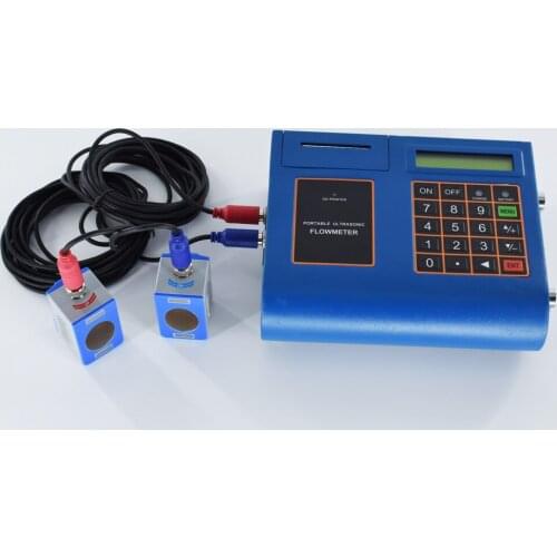 Digital Ultrasonic Flowmeter Portable Liquid Flow Meter built-in printer TUF-2000P DN50-700mm TM-1 Transducer