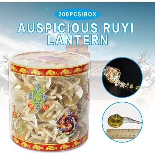 Auspicious Ruyi Lantern Cotton Wicks Oil Lamp Wicks Candle Making Supplies DIY Handmade Kit With Tweezer Holder