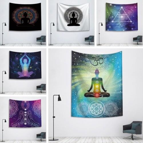 Hippie Chakra Tapestry Wall Hanging Tapestry Wall Blanket Farmhouse Home Decor Wall Fabric Boho Decor Printed Window Tapestry