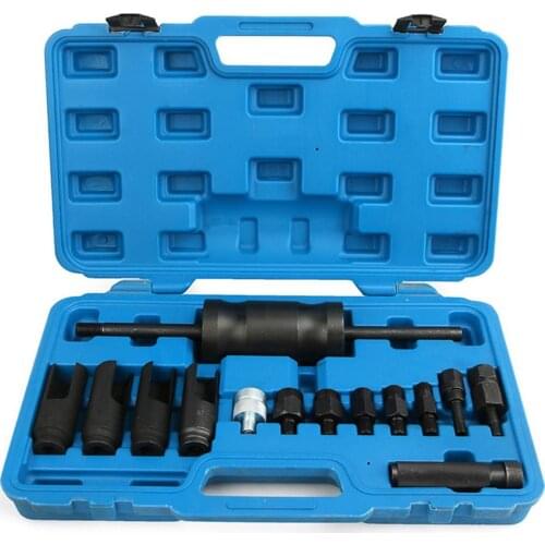 14pcs/set Diesel Fuel Injector Puller Repair Tool Fuel Injector Induction Sensor Disassembly Sleeve Tools