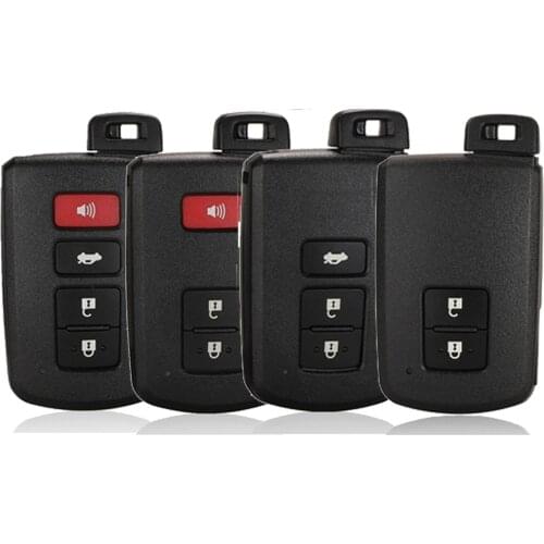 Jingyuqin 10pcs 2/3/4 Buttons Remote Key Shell Case for Toyota Avalon Camry RAV4 Corolla Highlander Smart Car Key Housing