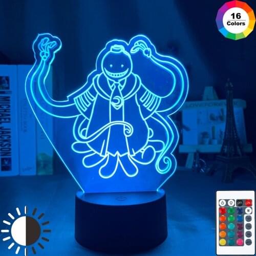 Assassination Classroom Korosensei Figure Kid Night Light for Bedroom Decor Light Anime Gift for Child Table 3d Lamp Koro Sensei