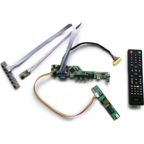 Kit VGA AV USB 30 Pin LVDS LCD monitor controller board 1280*800 Fit LP154W01 (A1)/LP154W01 (A3)/LP154W01 (A5) matrix 1CCFL