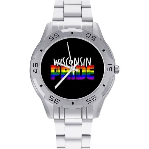 Gay Pride Quartz Watch Affordable Beautiful Wrist Watch Steel Men Travel Photo Wristwatch