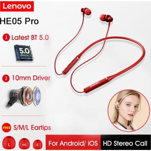 Lenovo XE05 pro Bluetooth Headphone Wireless Earphone BT5.0 Sports Sweatproof Headset IPX5 with Mic Noise Cancelling Original