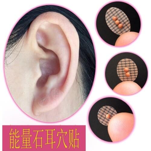 Magnetic bead/crystal transparent tape Magnetic therapy ear patch/Energy stone bead ear point massage pressure sticker slimming