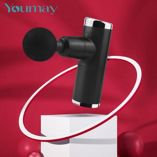 Youmay Mini Massage Gun Pocket Fascia Gun Electric Body Muscle Massage Muscle Vibrator Gun Pain Therapy Relaxation Pain Relief