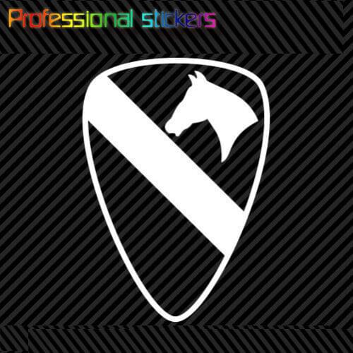 Cavalry Division Sticker Die Cut Vinyl First Team Fort Hood Stickers for Car Windows, Laptops, Mobile Phones, Office Supplies