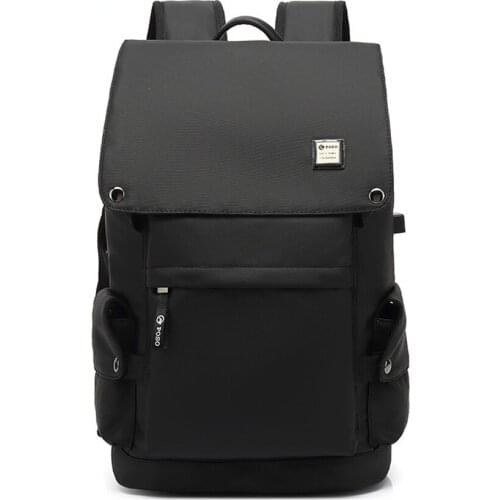 New Fashion Nylon Backpack Men Black Backpacks School Bags for Teenagers Boys 15.6 Inch Laptop USB Bags Travel Back Pack