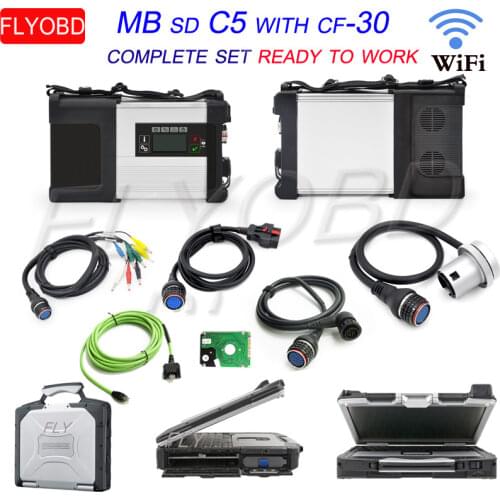 Newest 09/2019 Software MB Star C5 SD CONNECT 5 with Toughbook CF-30 4G Diagnosis PC CF30 Auto Diagnostic Scanner Ready to use