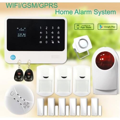 G90B plus GSM Wifi Burglar Alarm Systems Security Home GSM Wifi GPRS APP Controlled Alarm System & Home WiFi Intruder Alarm Kit